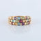 Bague 56 Bague Mosaïque multicolore 58 Facettes JE132