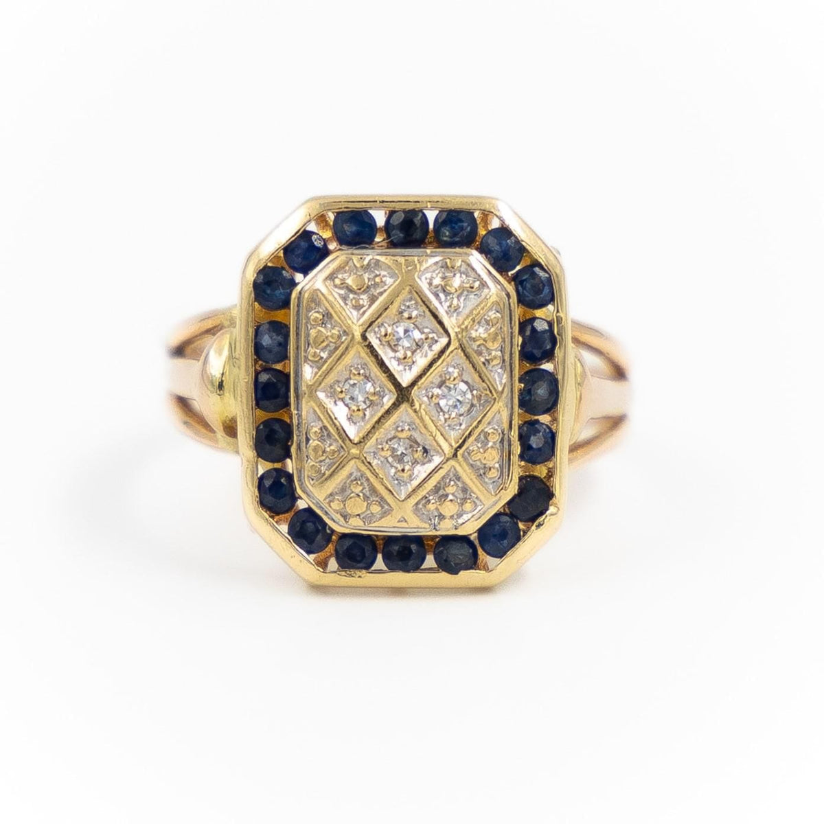 Bague Chevalière en Or jaune et Diamants