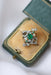 Ring 53 Belle Epoque emerald flower and diamond ring 58 Facettes