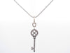 Necklace pendant necklace TIFFANY & CO key rosette platinum diamonds 58 Facettes 248507
