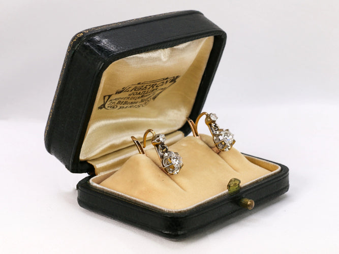 Boucles d'oreilles Dormeuses diamants 58 Facettes 651