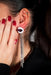 Earrings Lydia Courteille earrings white ceramic white gold amethyst diamonds 58 Facettes 661D00019