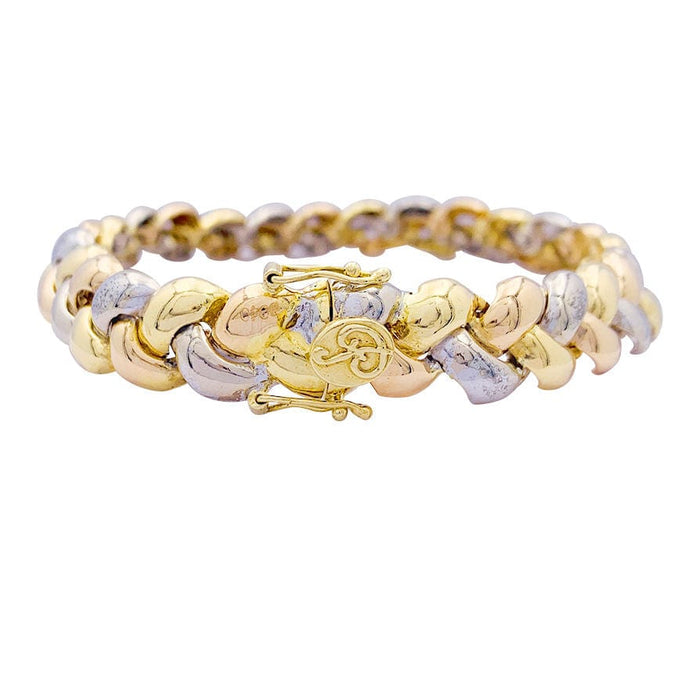 Bracelet Bracelet Poiray, "Tresse", trois tons d'or. 58 Facettes 33309
