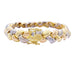 Bracelet Poiray bracelet, "Braid", three tones of gold. 58 Facettes 33309
