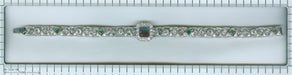 Bracelet Bracelet Art Déco, diamants, émeraudes 58 Facettes 19343-0007