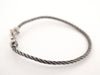 FRED force bracelet bracelet 10 mm 18k white gold + anthracite steel cable 58 Facettes 254692