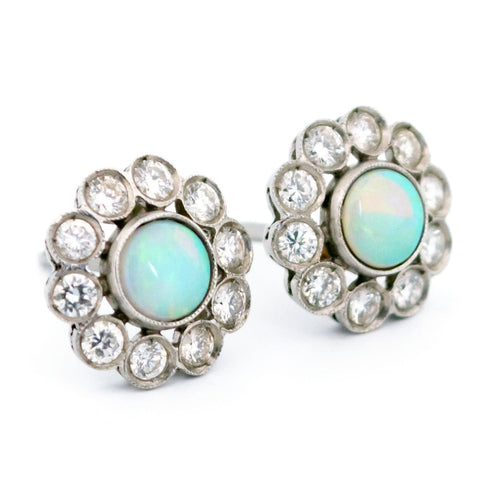 Boucles d'oreilles Boucles d'Oreilles Opale Diamant Platine 58 Facettes 6E12EFA6BD734A87A6EBDC94B069E3B3