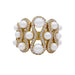 Ring 57 Yellow gold ring, pearls and diamonds. 58 Facettes 33122