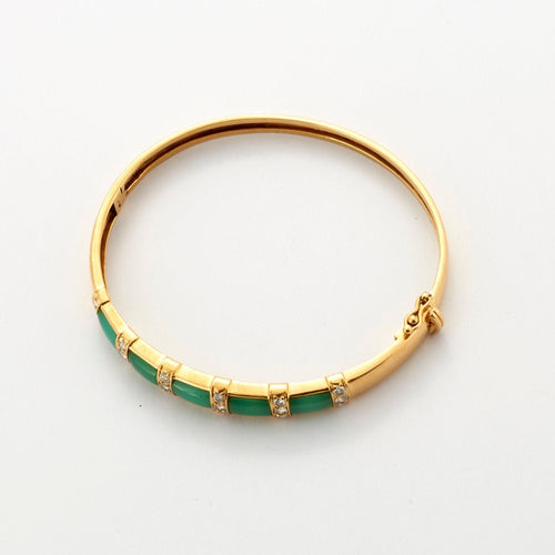 Bracelet VAN CLEEF & ARPELS – Bracelet Chrysoprase Diamants 58 Facettes