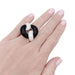 Ring 53 Victoria Casal ring, white gold, onyx and diamonds. 58 Facettes 33445