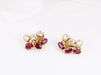 Earrings Vintage earrings in gold, diamonds and garnets 58 Facettes 391.16