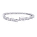 Bracelet Line bracelet in white gold and princess-cut diamonds. 58 Facettes 32893