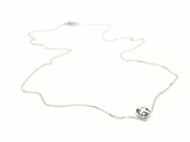 Collier Collier Or blanc Diamant 58 Facettes 578949RV