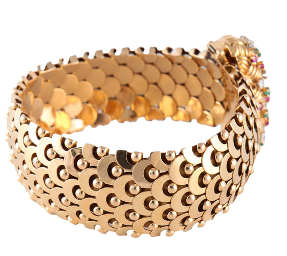 Bracelet BRACELET "ECAILLE" OR & PIERRES 58 Facettes BO/220087