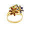 Bague 49 Bague fleurs émaillées 58 Facettes 32423