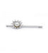White/Grey brooch / 750 Gold and 950 Platinum Pearl and diamond flower barrette brooch 58 Facettes 200068R