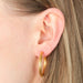 Boucles d'oreilles Or Jaune BOUCLES D’OREILLES CRÉOLES STRIÉS OR 58 Facettes BO/220064