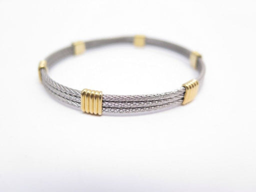 Bracelet vintage bracelet FRED force 10 en or jaune 18k et acier 58 Facettes 242577