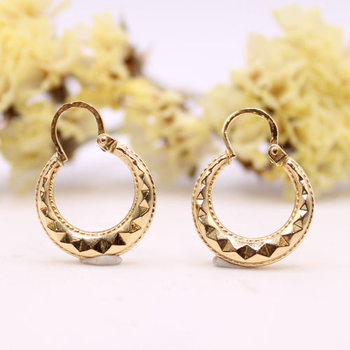 Boucles d'oreilles Créoles or jaune 58 Facettes