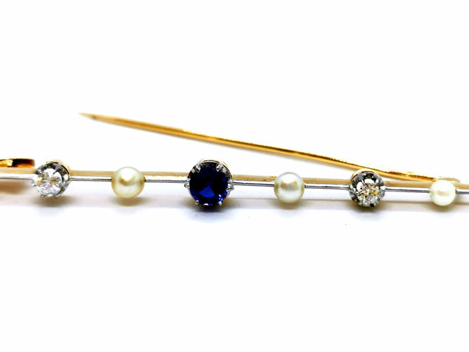 Broche Broche Or jaune Saphir 58 Facettes 990294CD