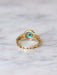 Ring Marguerite ring turquoise glass paste and diamonds 58 Facettes