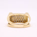 Ring Large yellow gold and diamond pavé ring 58 Facettes