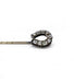 Brooch 7cm / Yellow and white / 750 Gold and 925 Silver Tie pin Gold Silver and diamonds 58 Facettes 210057R
