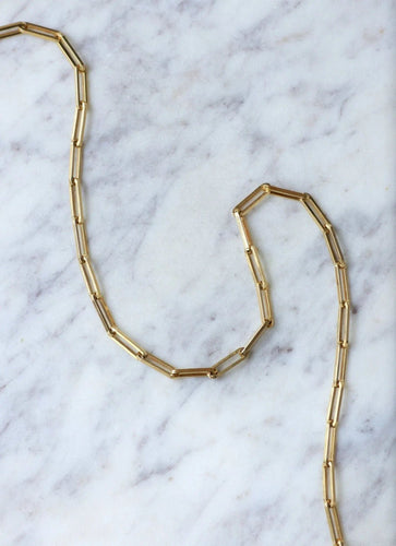 Collier Chaîne maille rectangle or jaune 58 Facettes