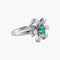 Bague Or blanc / Diamants BAGUE  « NOEUD » DIAMANTS & EMERAUDE 58 Facettes BO/0300812