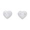 Boucles d'oreilles Boucles d'oreille "Coeur" or blanc, diamants. 58 Facettes 32876