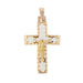 Pendentif Croix du Christ or jaune et nacre 58 Facettes 19-498C