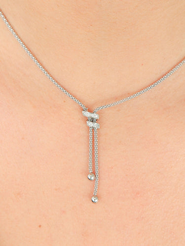 Collier COLLIER « ELEGANCE » OR BLANC 58 Facettes CO541W