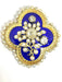 Parure Napoléon lll necklace in yellow gold, diamonds, fine pearls and blue enamel decoration 58 Facettes