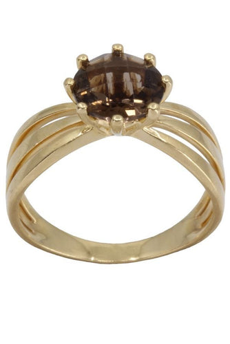 Bague BAGUE MODERNE QUARTZ FUMÉ 58 Facettes 061151