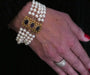 Bracelet Bracelet 5 Rows of Cultured Pearls, Amethysts 58 Facettes 1027332