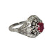 Bague 55 Bague Art Déco rubis et diamants 58 Facettes 1-1185/1