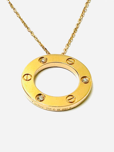 Pendentif CARTIER. Pendentif Love or rose diamants 58 Facettes