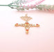 Pendant Cross Pendant of the South or Agadez, Gold Coral cabochons 58 Facettes AA 1634