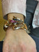 Bracelet Articulated snake mesh bracelet with synthetic stones 58 Facettes