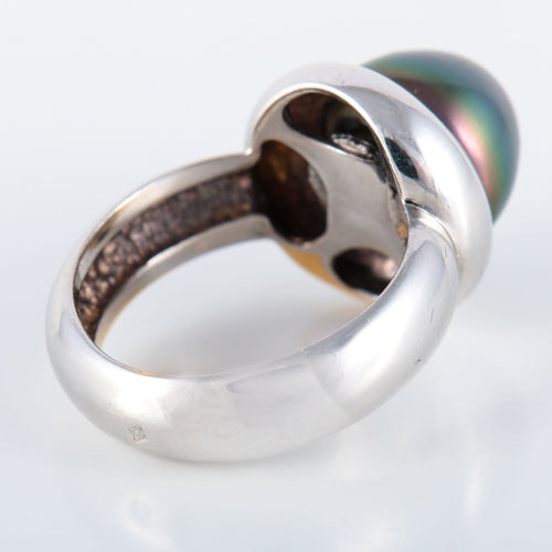 Bague 53 Bague Perle grise 58 Facettes C23