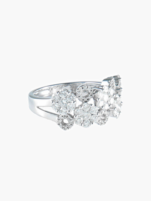 Bague 52 Bague Fleurs Diamants 58 Facettes