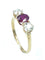 Bague Bague Trilogie or jaune, rubis et diamants 58 Facettes