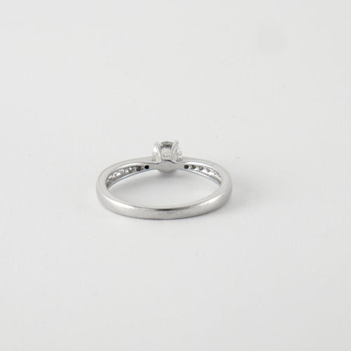 Bague 54 Bague Solitaire diamant épaulé 58 Facettes