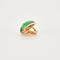 Boucles d'oreilles BULGARI - Boucles d’oreilles Coeur pierres vertes 58 Facettes