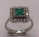 Ring Square emerald diamond ring 58 Facettes