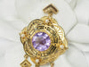 Brooch Napoleon III amethyst and fine pearl pendant brooch 58 Facettes 28787
