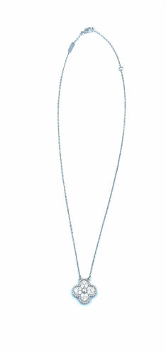 Pendentif VAN CLEEF & ARPELS -  pendentif or blanc, diamants 58 Facettes