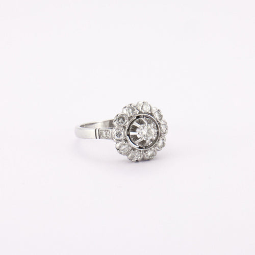 Bague 53 Bague Marguerite, diamants 58 Facettes
