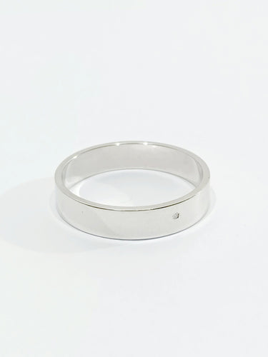 Bague 47.5 Alliance or blanc 58 Facettes