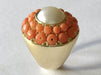 Bague 50.5 Bague Or, perle & corail 58 Facettes 626374